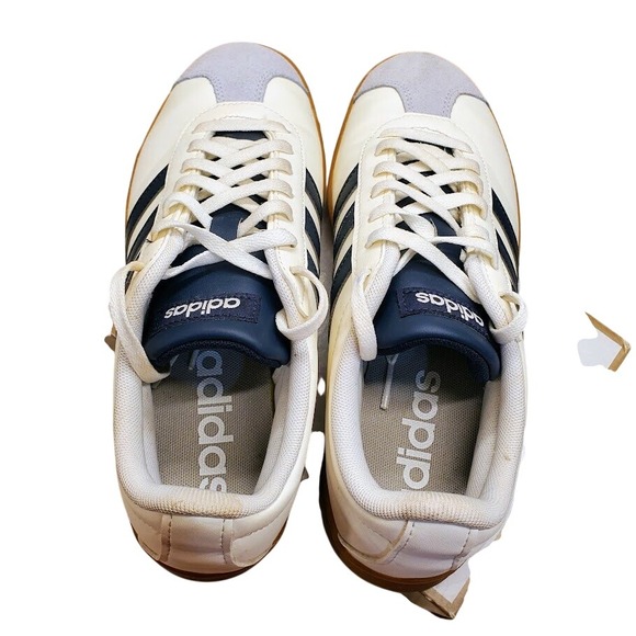 Adidas Classic Court Sneakers White Navy Gum Sole Women US 6.5 Casual - Picture 4 of 11